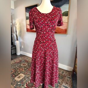 Leota Red Lips Patterned Dress